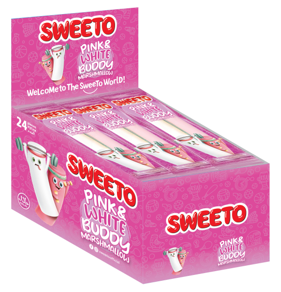 Sweeto marshmallow pink&white s ovocnou příchutí 23g