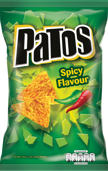 Slané kukuřičné chipsy - Patos Taco Spicy s taco příchutí 100g