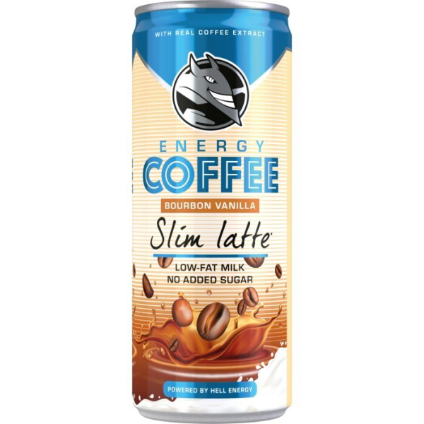 Energy Coffee slim Latte - mléčný nápoj s instantní kávou s přích. vanilky 250ml
