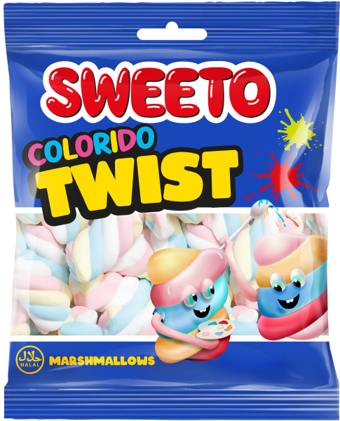 Sweeto marshmallow twist s ovocnou příchutí 60g 