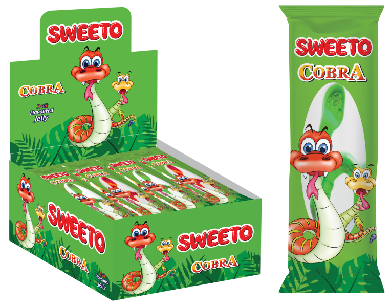 Sweeto želé kobra s ovocnou příchutí 30g