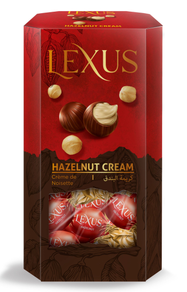 Lexus box 140g kakaové bonbóny s lískooříškovou náplní 