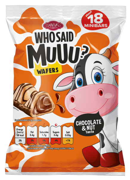 AVK Who said Muuu Oplatky s čokoládovo-ořechovou příchutí 200g