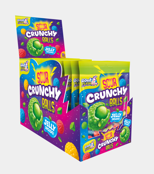 Sour crunchy Balls kyselé želé s cukrovou polevou 120g