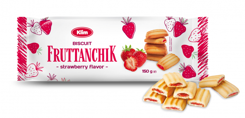 Klim Fruttanchik 150g s jahodovou náplní