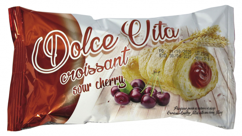 Croissant Dolce Vita 50g s višňovou náplní