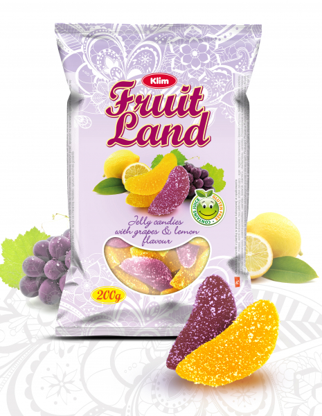 Klim Fruit Land želé 200g citron + hrozno
