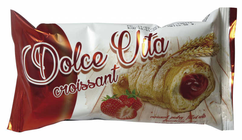 Croissant Dolce Vita 50g s jahodovou náplní