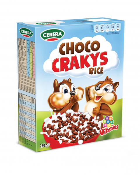 Cerera Choco crakys cereální čokoládová rýže 250g 