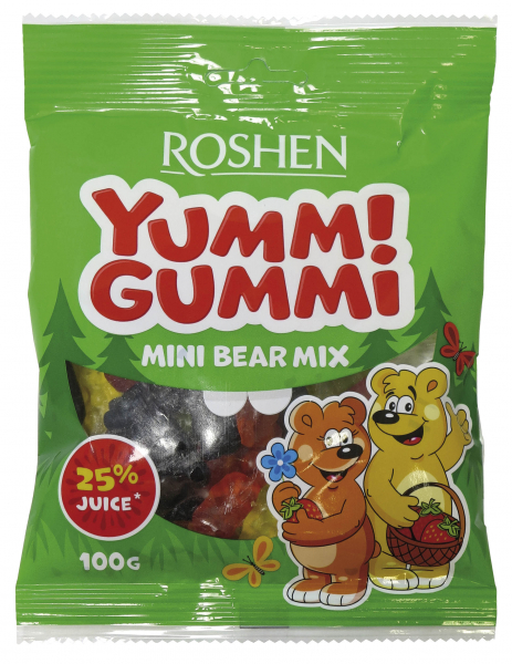 Roshen želé Yummi gummi mini medvídci 100g 