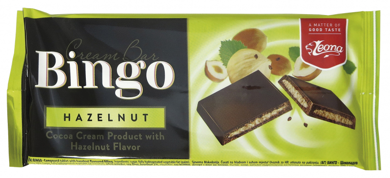 Bingo s náplní s lískooříškovou příchutí 90g