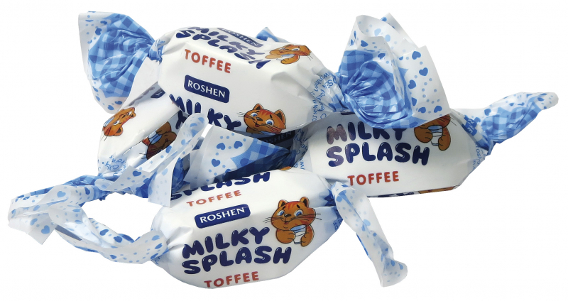 Roshen Milky splash Toffee 150g - karamely s mléčnou náplní