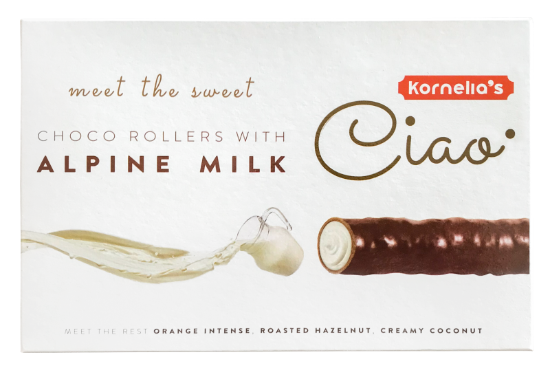 Kornelias CIAO čokoládové trubičky Alpine milk 140g 