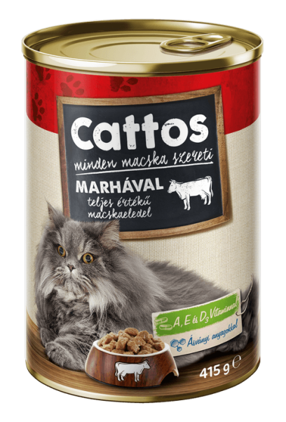 Cattos konzerva pro kočky hovězí 415g