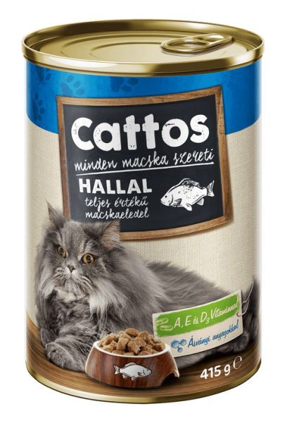 Cattos konzerva pro kočky rybí 415g