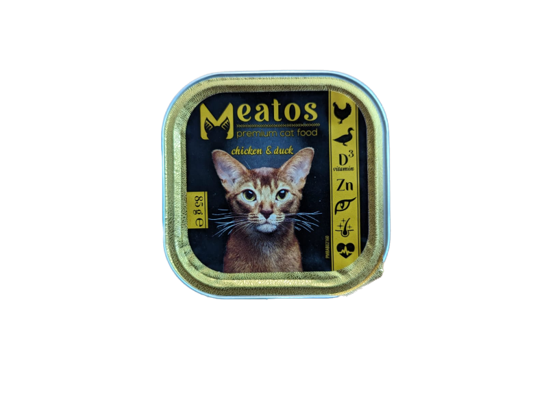 Meatos premium ragú pro kočky kuřecí a kachní 85g