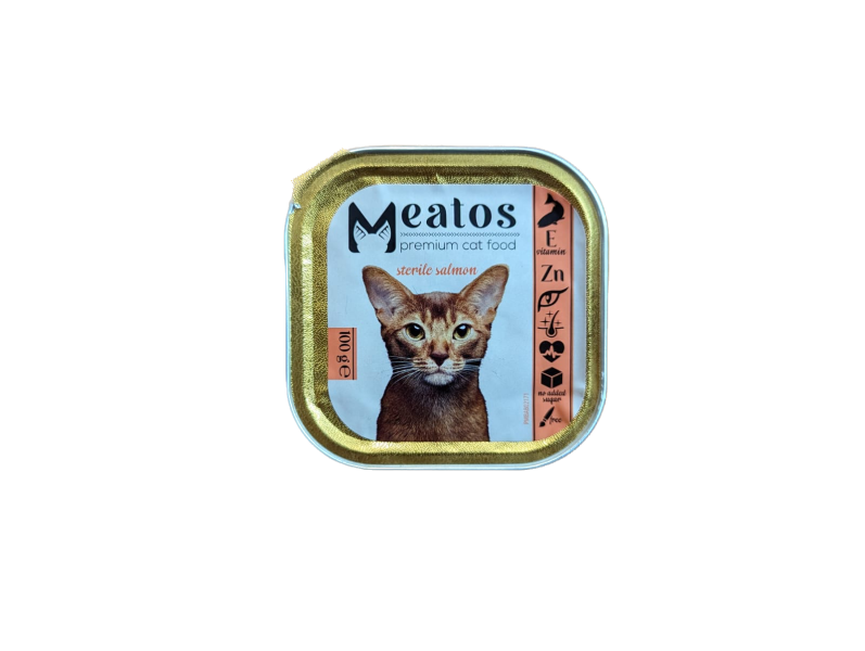 Meatos premium ragú pro kastrované kočky  s lososem 100g 