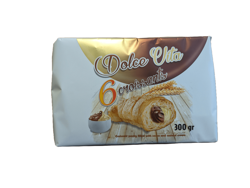 Croissant Dolce Vita multipack s vanilkovo-čokoládovou náplní 300g