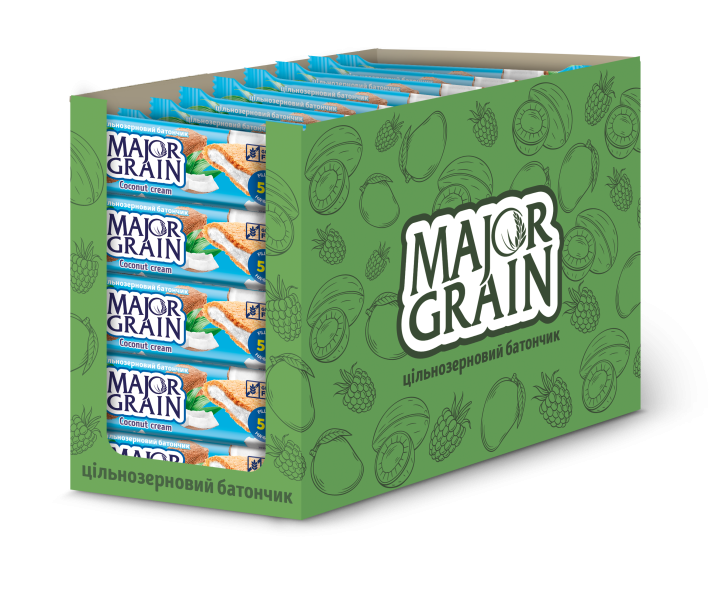 Obilná tyčinka Major Grain s kokosovými lupínky 40g 