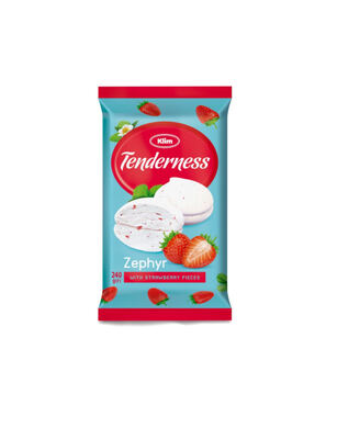 Klim marshmallow Tenderness s kousky jahod 240g