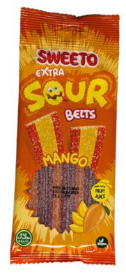 Sweeto želé kyselé pásky s mangovou příchutí 75g 
