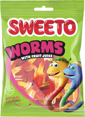 Sweeto želé červíci s ovocnou příchutí 80g